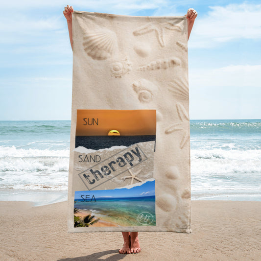 Sun, Sand & Sea Therapy Beach Towel