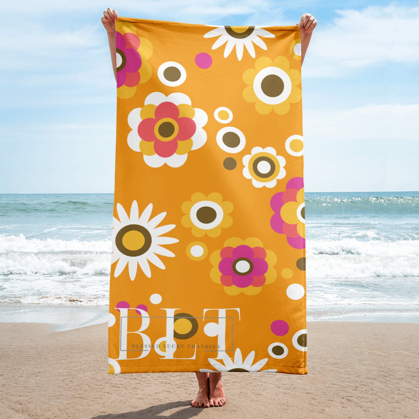 Flower Power Beach Towel