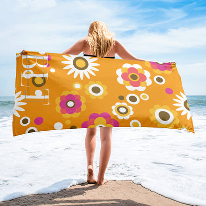 Flower Power Beach Towel